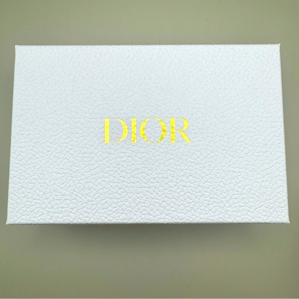 Dior White Gift Box with Lift off Top Gold Foil Logo on Lid